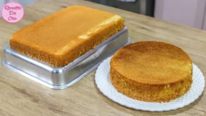 Bolo Pão de Ló Leve com Suco de Laranja e Açúcar de Baunilha Uma Textura Aveludada que Encanta